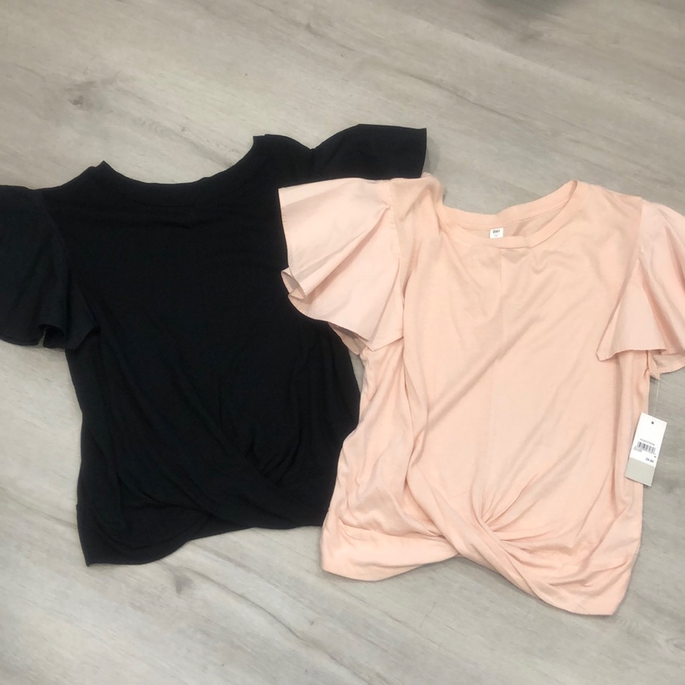 2 Ruffle sleeve tops